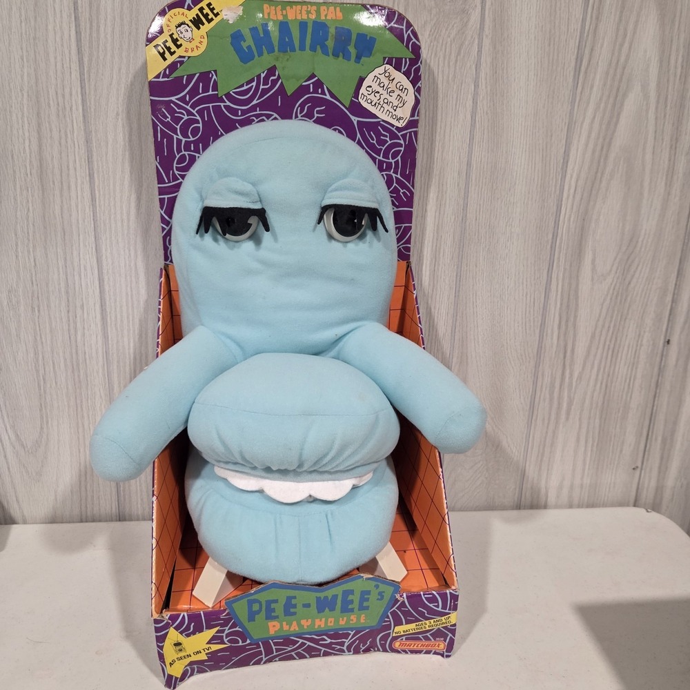 Very Nice! 14" Vtg 1988 PEE WEE HERMAN "Chairry" PEE WEES PLAYHOUSE PUPPET CHAIR
